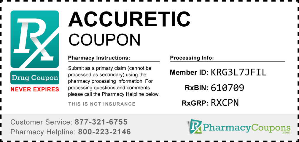 Accuretic Prescription Drug Coupon with Pharmacy Savings