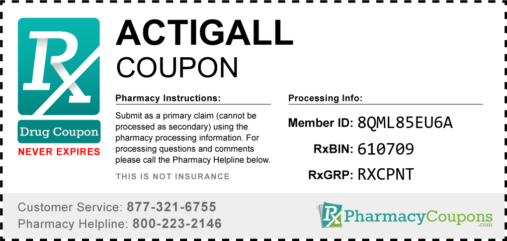 Actigall Prescription Drug Coupon with Pharmacy Savings