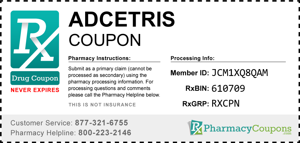 Adcetris Prescription Drug Coupon with Pharmacy Savings