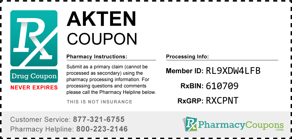 Akten Prescription Drug Coupon with Pharmacy Savings