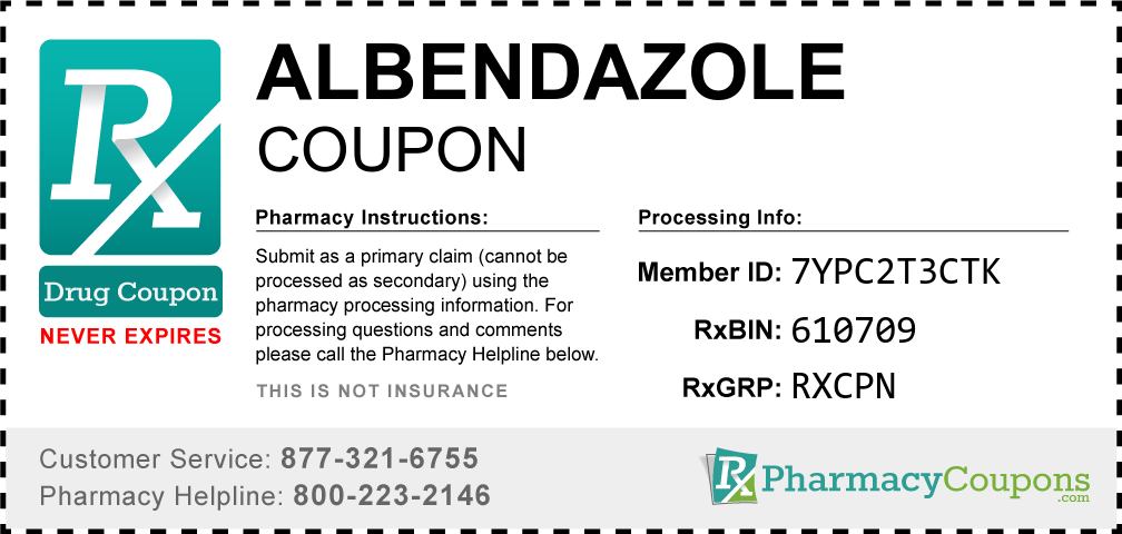 Albendazole Prescription Drug Coupon with Pharmacy Savings