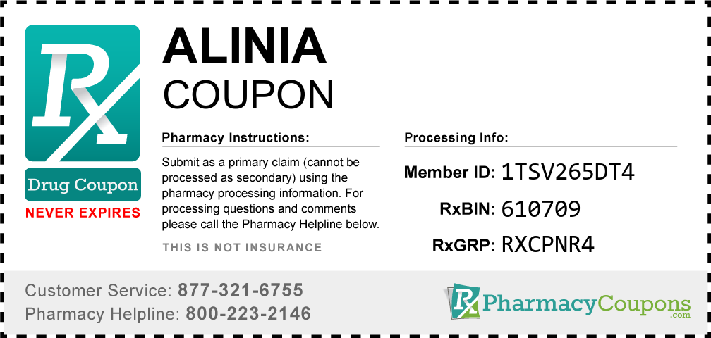 Alinia Prescription Drug Coupon with Pharmacy Savings