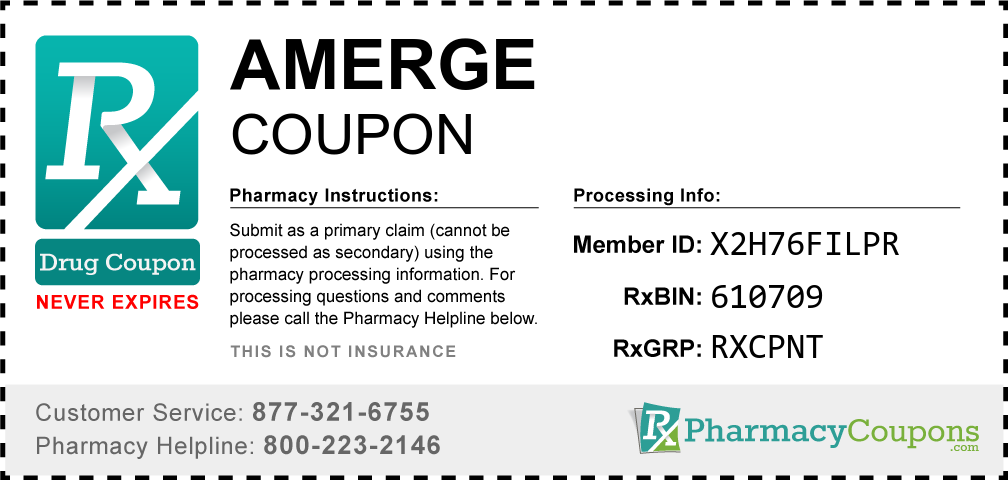Amerge Prescription Drug Coupon with Pharmacy Savings