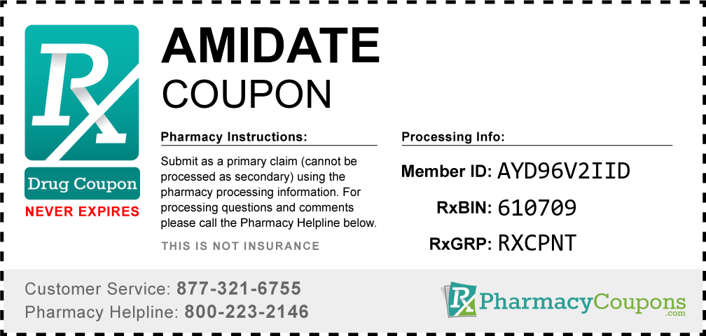 Amidate Prescription Drug Coupon with Pharmacy Savings
