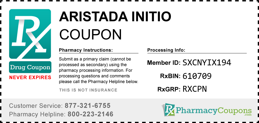 Aristada initio Prescription Drug Coupon with Pharmacy Savings