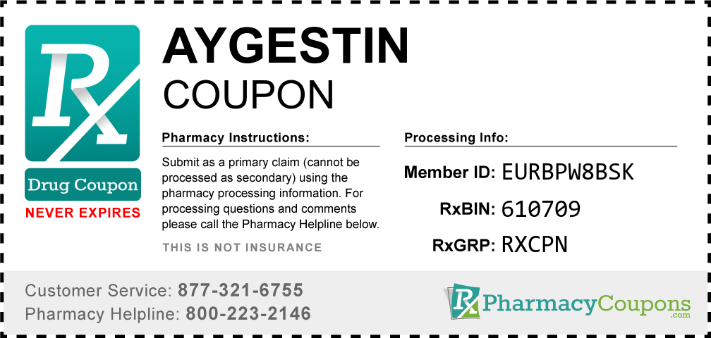 Aygestin Prescription Drug Coupon with Pharmacy Savings