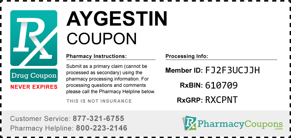 Aygestin Prescription Drug Coupon with Pharmacy Savings