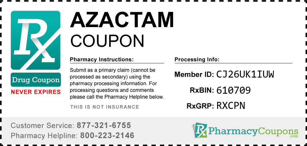 Azactam Prescription Drug Coupon with Pharmacy Savings