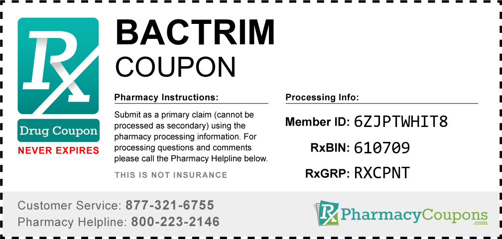 Bactrim Prescription Drug Coupon with Pharmacy Savings