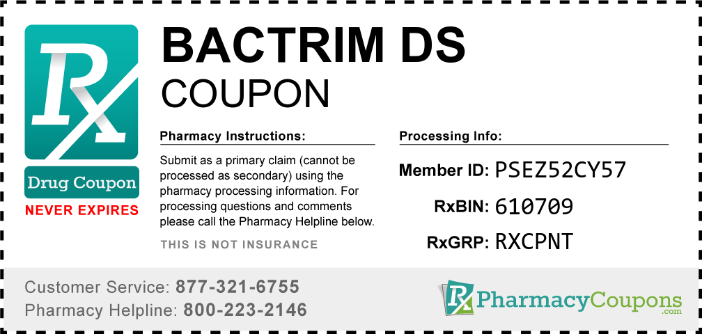 Bactrim ds Prescription Drug Coupon with Pharmacy Savings