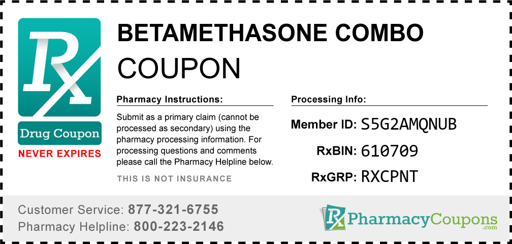 Betamethasone combo Prescription Drug Coupon with Pharmacy Savings