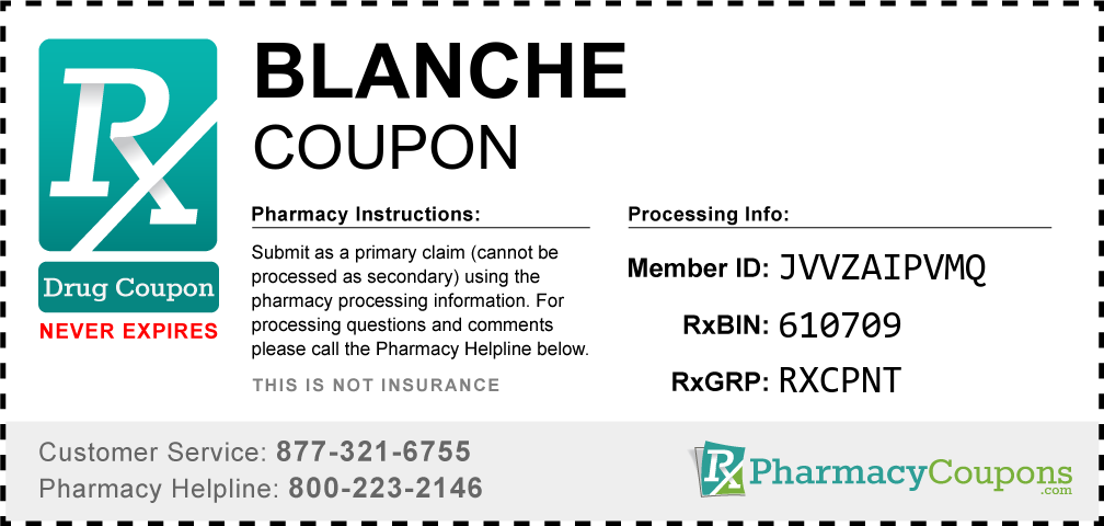 Blanche Prescription Drug Coupon with Pharmacy Savings