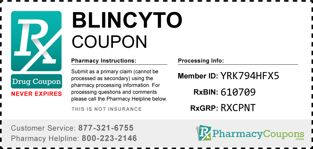 Blincyto Prescription Drug Coupon with Pharmacy Savings