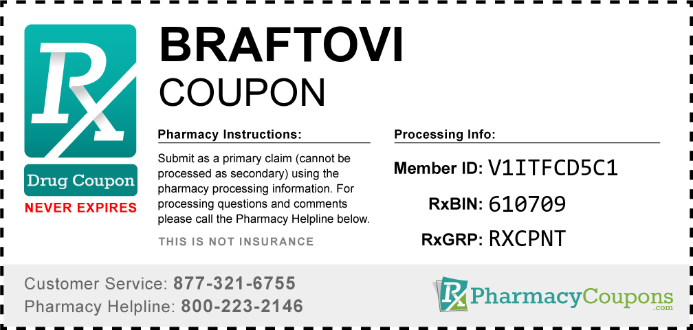 Braftovi Prescription Drug Coupon with Pharmacy Savings