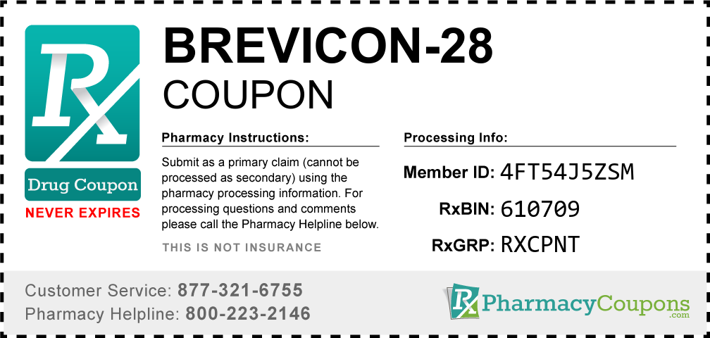 Brevicon-28 Prescription Drug Coupon with Pharmacy Savings