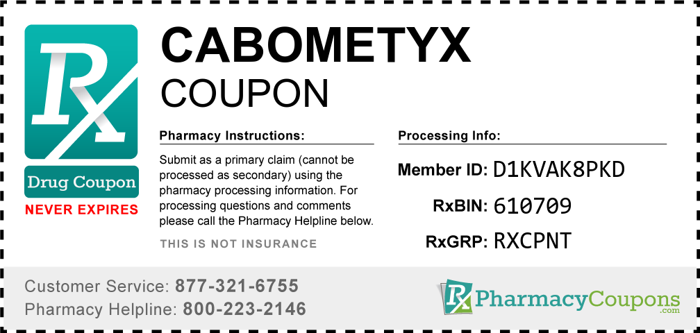Cabometyx Prescription Drug Coupon with Pharmacy Savings