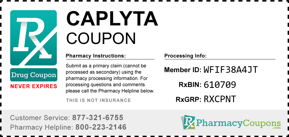 Caplyta Prescription Drug Coupon with Pharmacy Savings