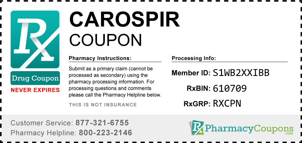 Carospir Prescription Drug Coupon with Pharmacy Savings