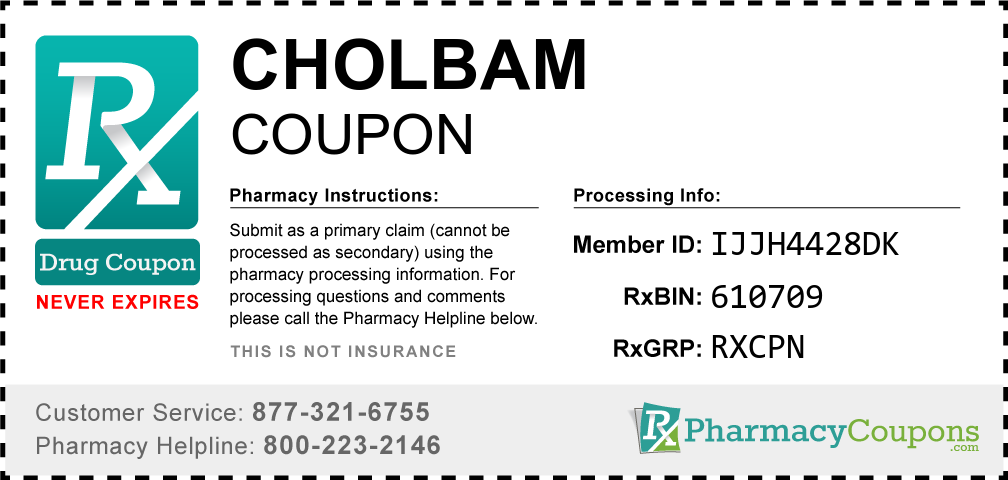 Cholbam Prescription Drug Coupon with Pharmacy Savings