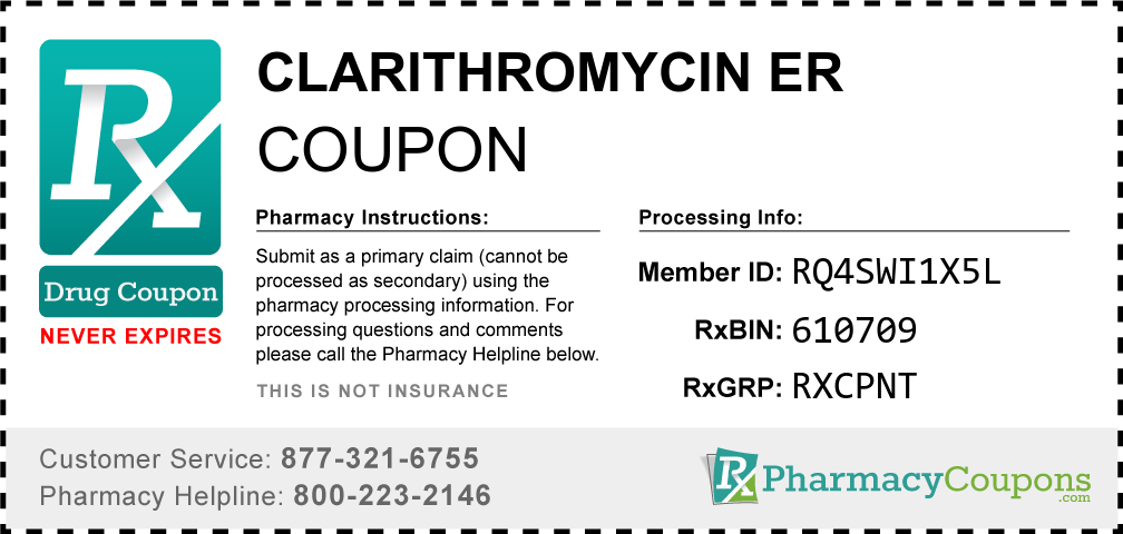 Clarithromycin er Prescription Drug Coupon with Pharmacy Savings