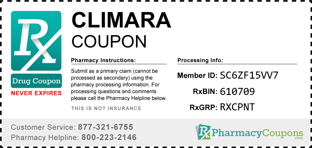 Climara Prescription Drug Coupon with Pharmacy Savings