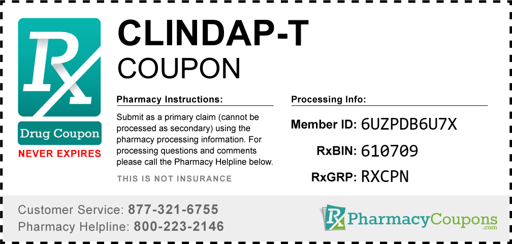 Clindap-t Prescription Drug Coupon with Pharmacy Savings
