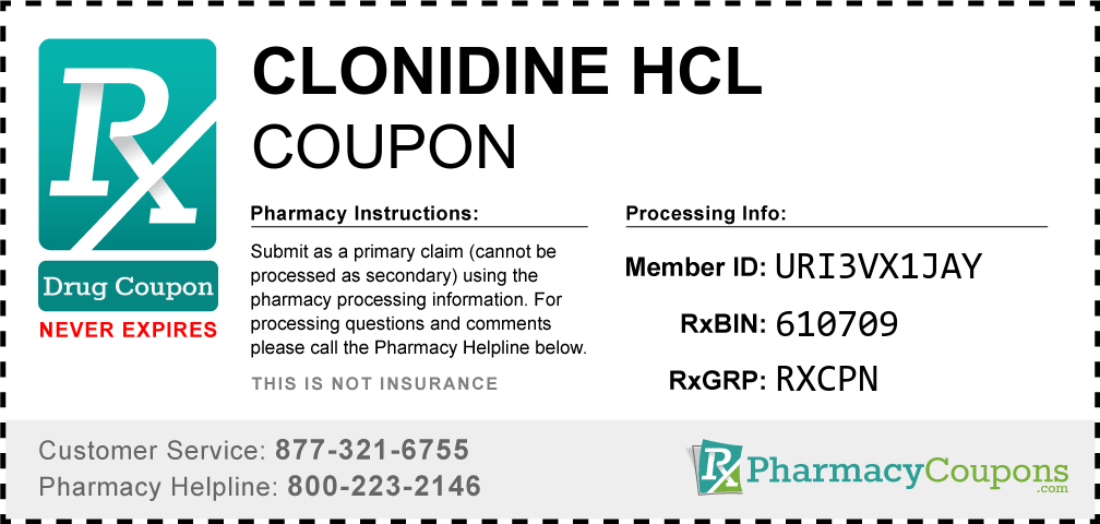 Clonidine hcl Prescription Drug Coupon with Pharmacy Savings