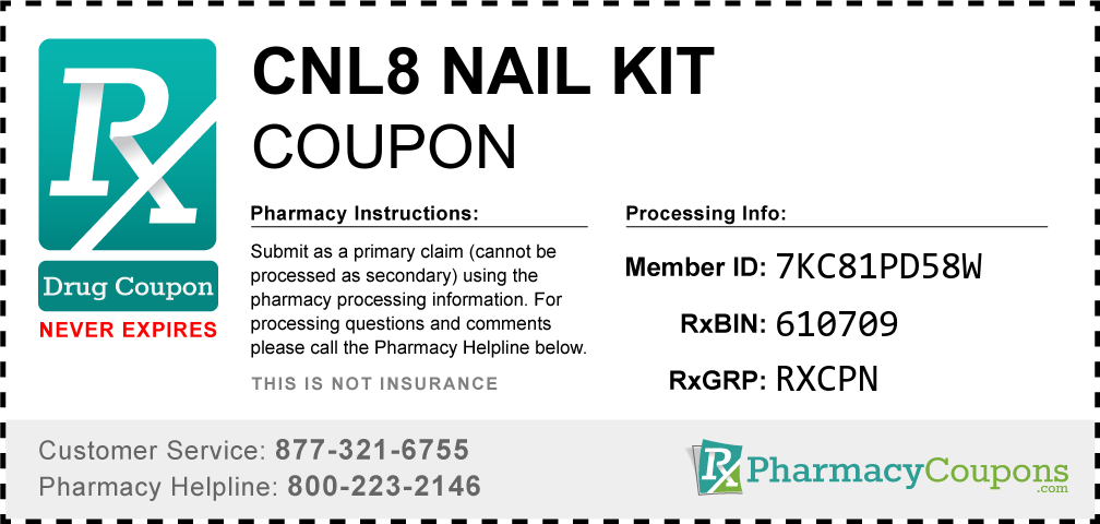 Cnl8 nail kit Prescription Drug Coupon with Pharmacy Savings