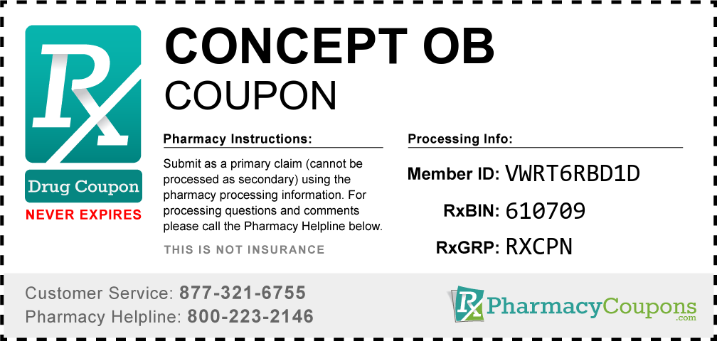Concept ob Prescription Drug Coupon with Pharmacy Savings