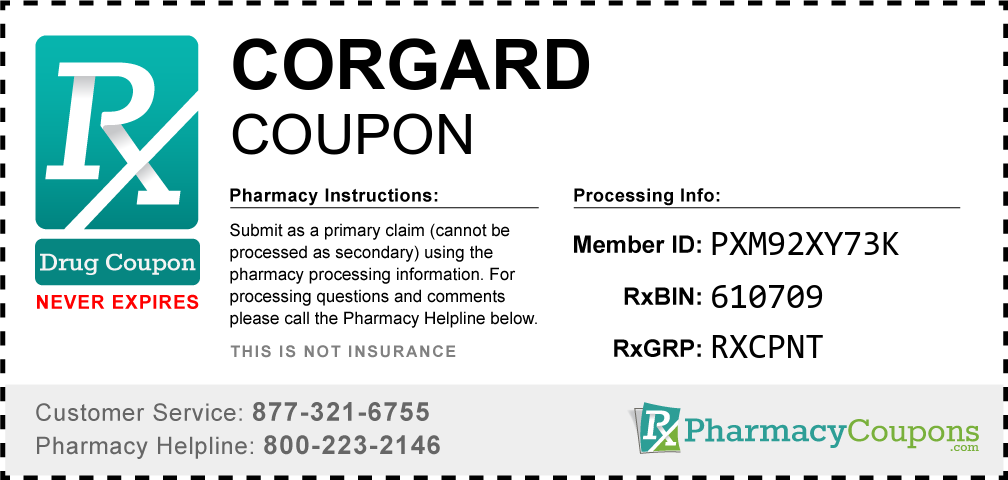Corgard Prescription Drug Coupon with Pharmacy Savings