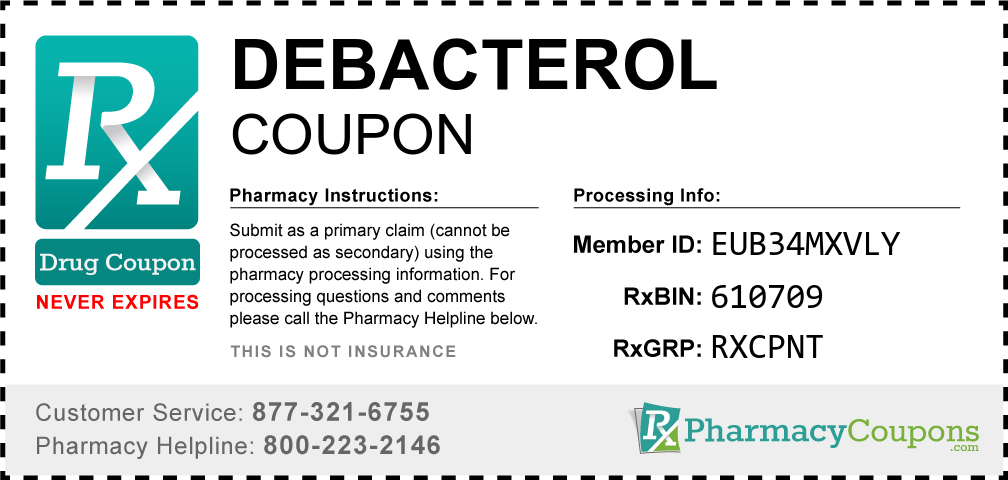 Debacterol Prescription Drug Coupon with Pharmacy Savings