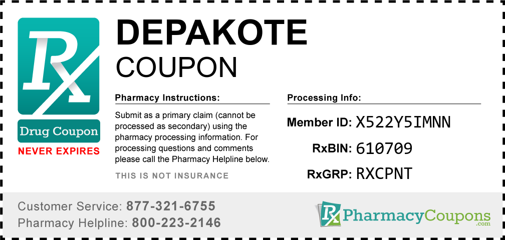 Depakote Prescription Drug Coupon with Pharmacy Savings