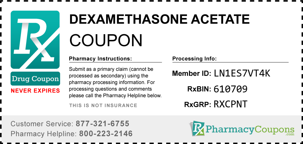 Dexamethasone acetate Prescription Drug Coupon with Pharmacy Savings