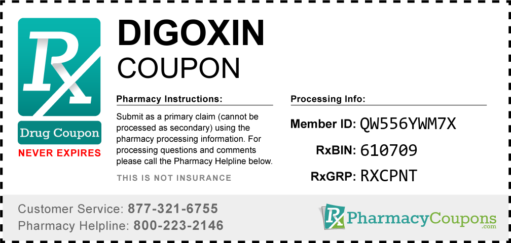 Digoxin Prescription Drug Coupon with Pharmacy Savings