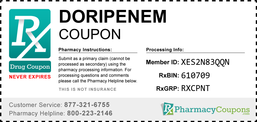 Doripenem Prescription Drug Coupon with Pharmacy Savings