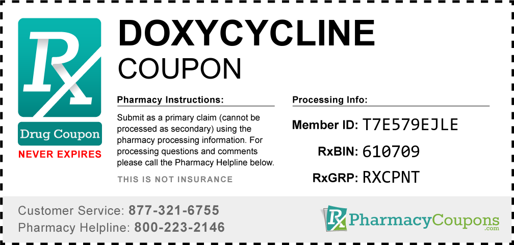 Doxycycline Prescription Drug Coupon with Pharmacy Savings