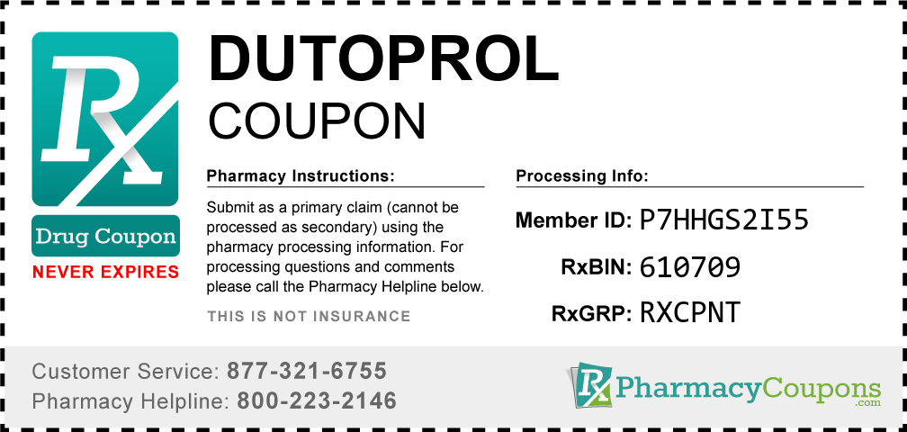 Dutoprol Prescription Drug Coupon with Pharmacy Savings