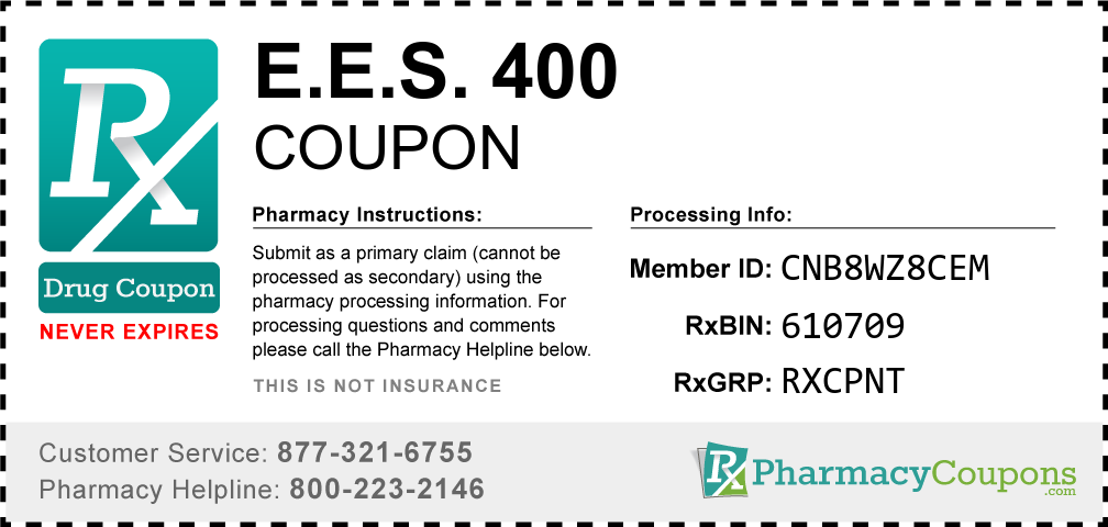 E.e.s. 400 Prescription Drug Coupon with Pharmacy Savings