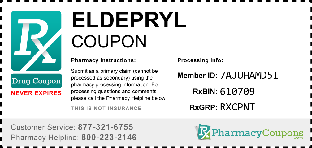 Eldepryl Prescription Drug Coupon with Pharmacy Savings