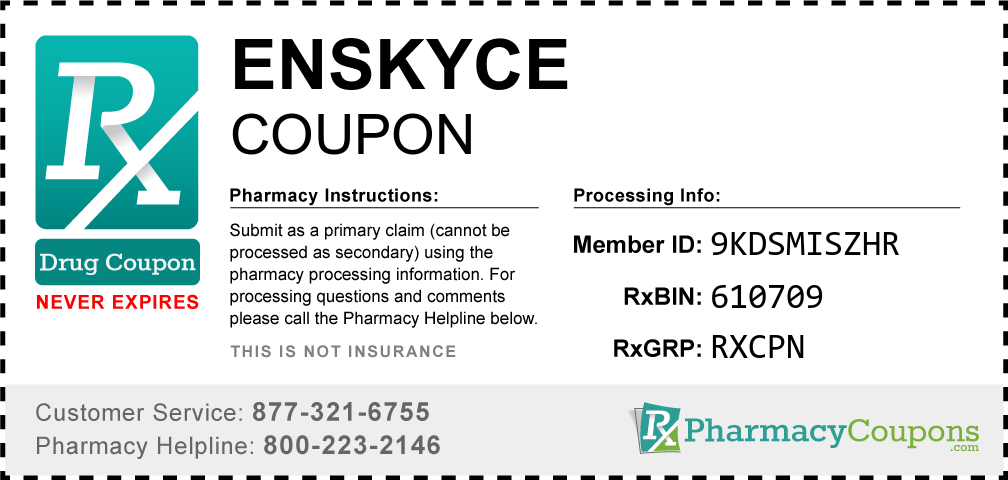 Enskyce Prescription Drug Coupon with Pharmacy Savings