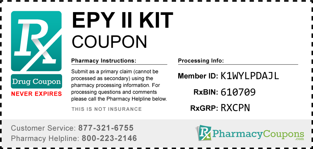 Epy ii kit Prescription Drug Coupon with Pharmacy Savings