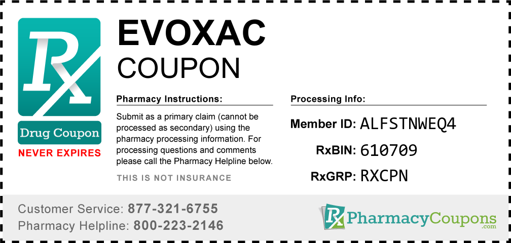 Evoxac Prescription Drug Coupon with Pharmacy Savings