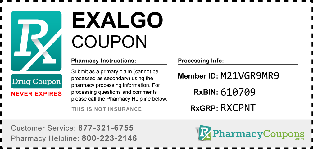 Exalgo Prescription Drug Coupon with Pharmacy Savings