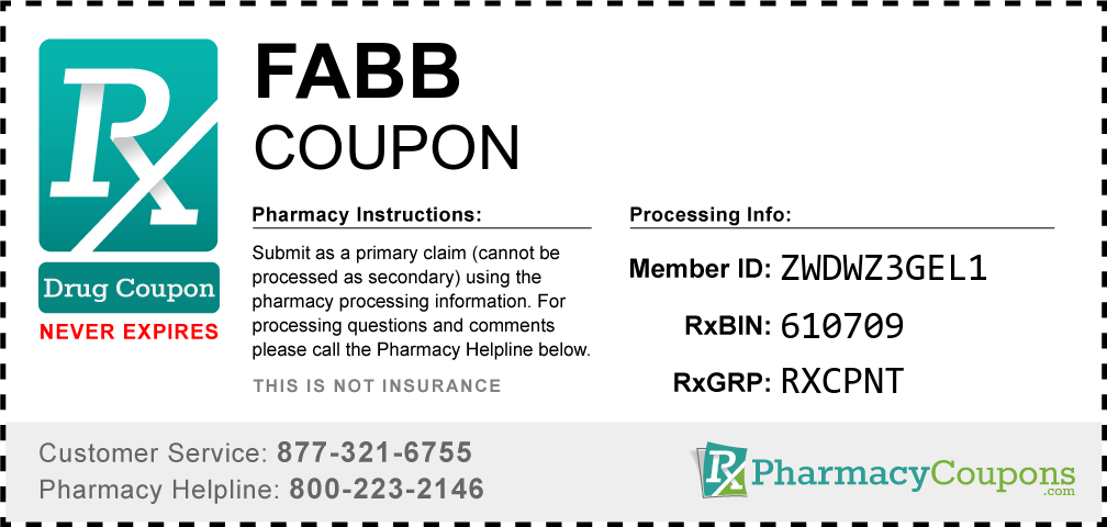 Fabb Prescription Drug Coupon with Pharmacy Savings