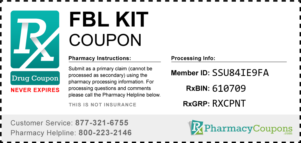 Fbl kit Prescription Drug Coupon with Pharmacy Savings