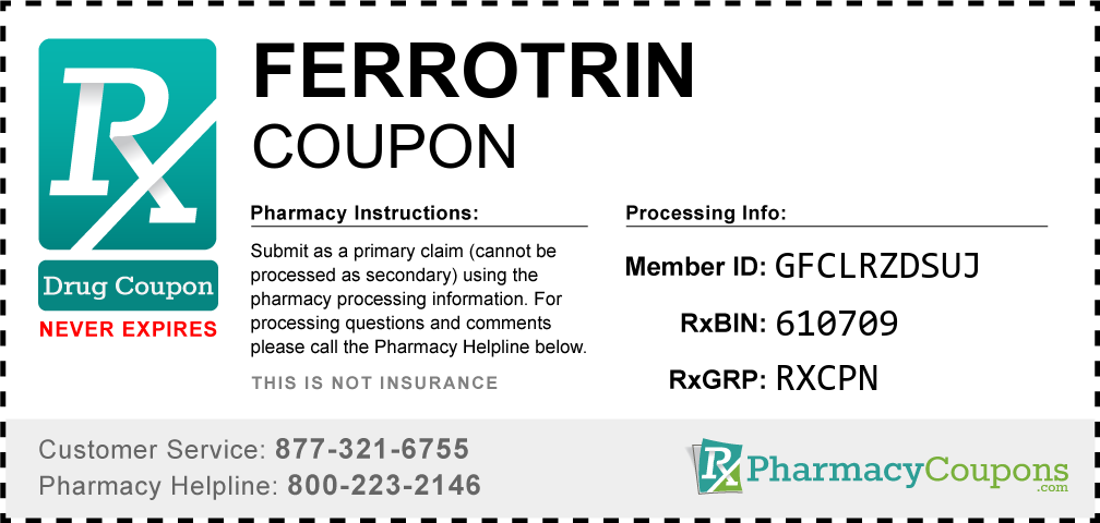 Ferrotrin Prescription Drug Coupon with Pharmacy Savings