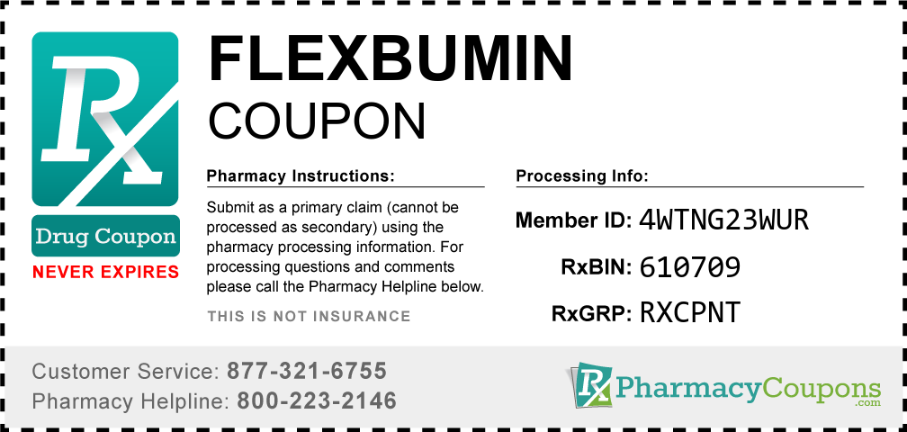 Flexbumin Prescription Drug Coupon with Pharmacy Savings