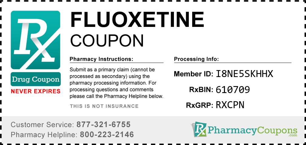 Fluoxetine Prescription Drug Coupon with Pharmacy Savings