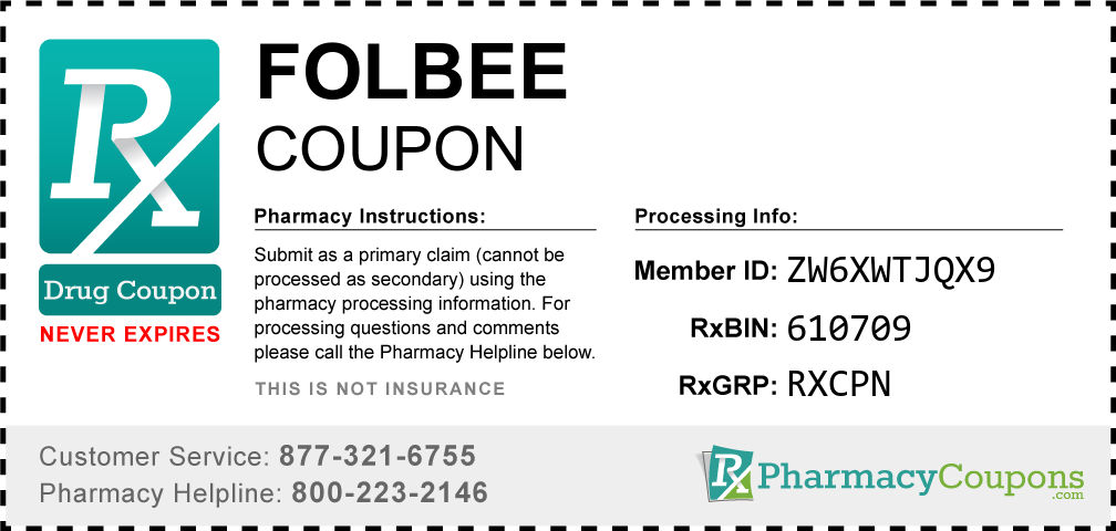 Folbee Prescription Drug Coupon with Pharmacy Savings