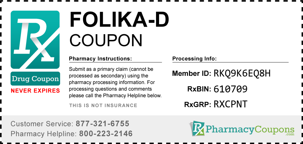 Folika-d Prescription Drug Coupon with Pharmacy Savings